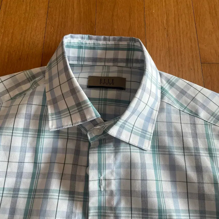 [BUNJANG] ELLE Check Short Sleeve Shirt Size 95 / ELLE 엘르 체크 반팔 셔츠 95