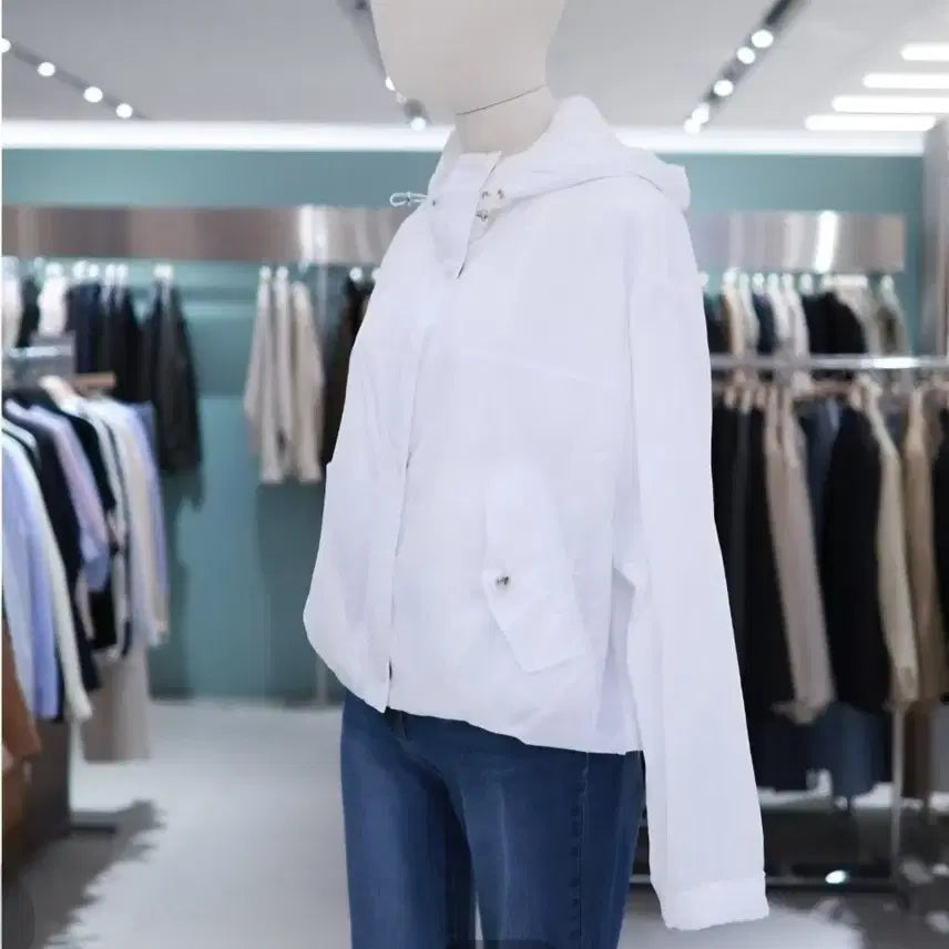 [BUNJANG] LIST String Crop Hooded Jumper / LIST 리스트 스트링 크롭 후드 점퍼