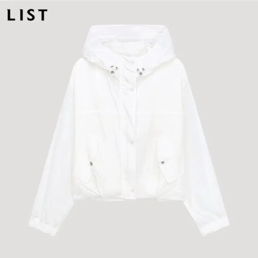 [BUNJANG] LIST String Crop Hooded Jumper / LIST 리스트 스트링 크롭 후드 점퍼