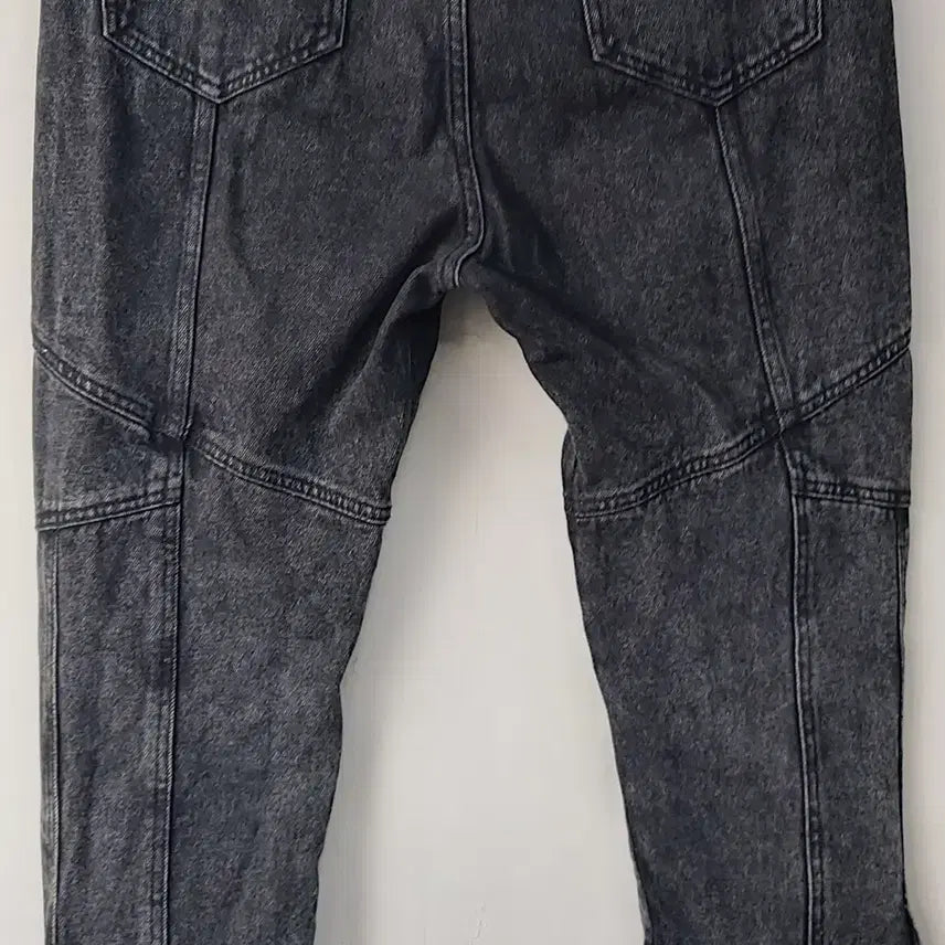 [BUNJANG] Wooyoungmi 50 Washed Black Biker Jeans / 우영미 50/34~36 바이커진. BW. A.