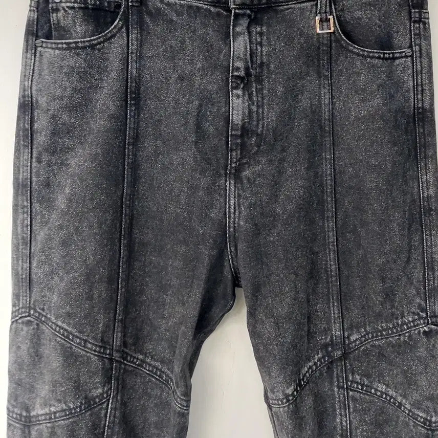 [BUNJANG] Wooyoungmi 50 Washed Black Biker Jeans / 우영미 50/34~36 바이커진. BW. A.