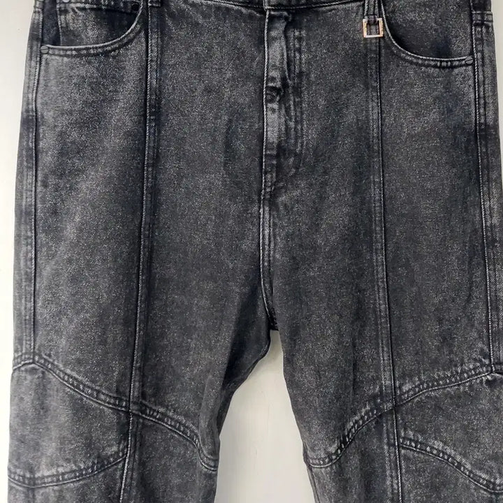 [BUNJANG] Wooyoungmi 50 Washed Black Biker Jeans / 우영미 50/34~36 바이커진. BW. A.