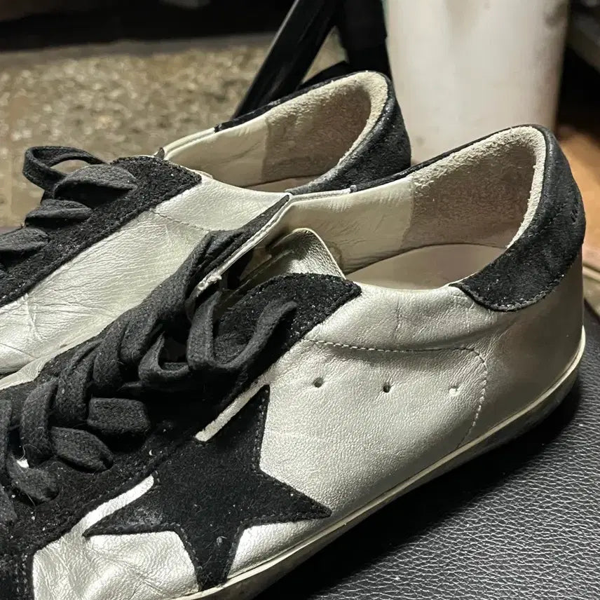 [BUNJANG] Golden Goose Silver Black Sneakers / 골든구스 실버 블랙 스니커즈
