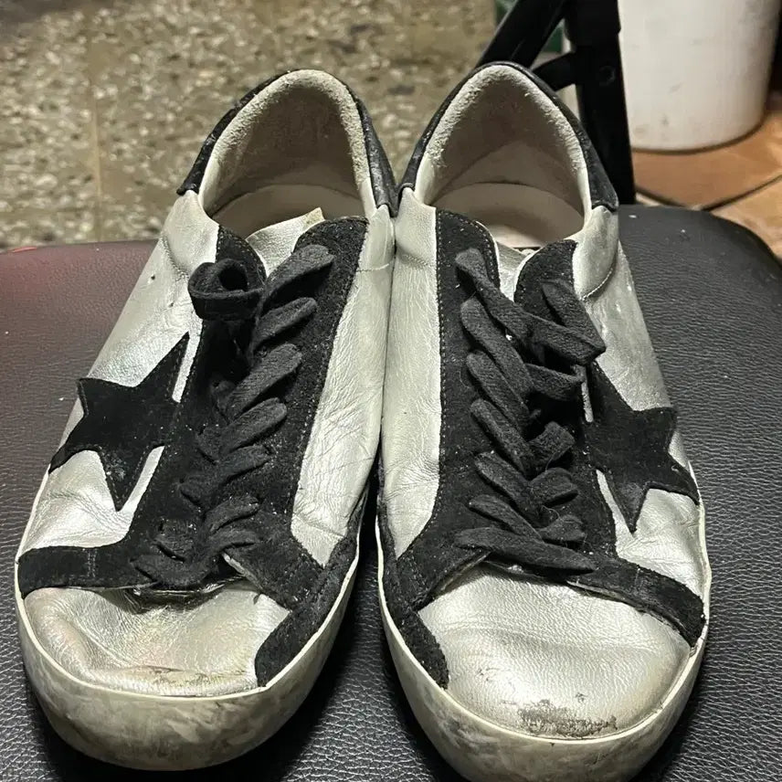 [BUNJANG] Golden Goose Silver Black Sneakers / 골든구스 실버 블랙 스니커즈