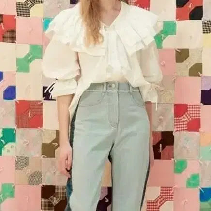 [BUNJANG] Johnny Hates Jazz Sailor Frill Blouse / 쟈니헤잇재즈블라우스