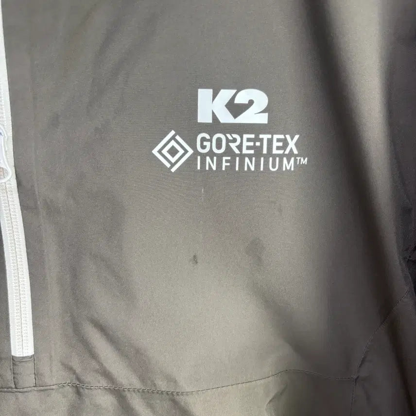 [BUNJANG] K2 Gore-Tex Half-Zip Windbreaker Dark Beige Khaki / K2 고어텍스 반집업 바람막이 다크 베이지 카키