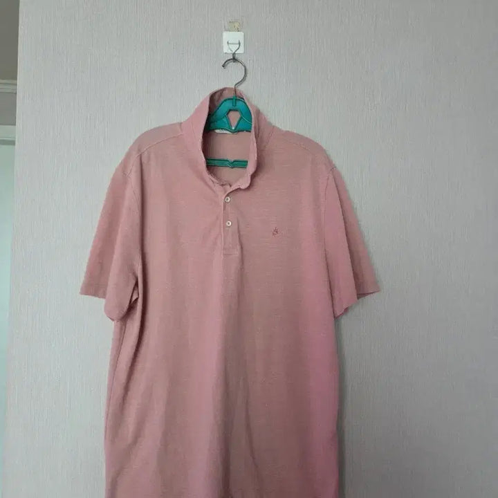[BUNJANG] Hazzys Pink Short Sleeve Polo Shirt / [헤지스] 분홍색 반팔 카라티