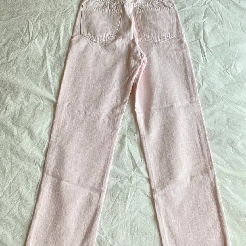 [BUNJANG] ZARA Straight Denim Pants (Pink, Size 34) / ZARA 스트레이트 데님 팬츠 (새상품)