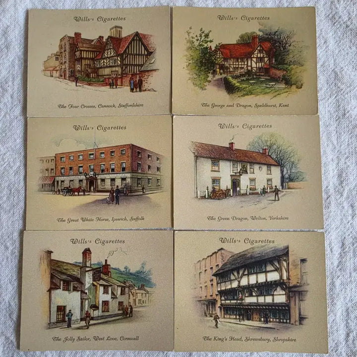 [BUNJANG] W.D. &amp; H.O. Wills Old Inns Series Vintage Cards / 영국빈티지카드 유럽빈티지카드 영국관광지 영국여인숙 영국유적지 찰스디킨스