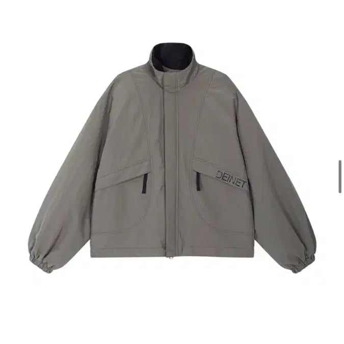 [BUNJANG] DEINET High Collar Bomber Jumper - Khaki / 다이닛 하이 칼라 봄버 점퍼 인 카키