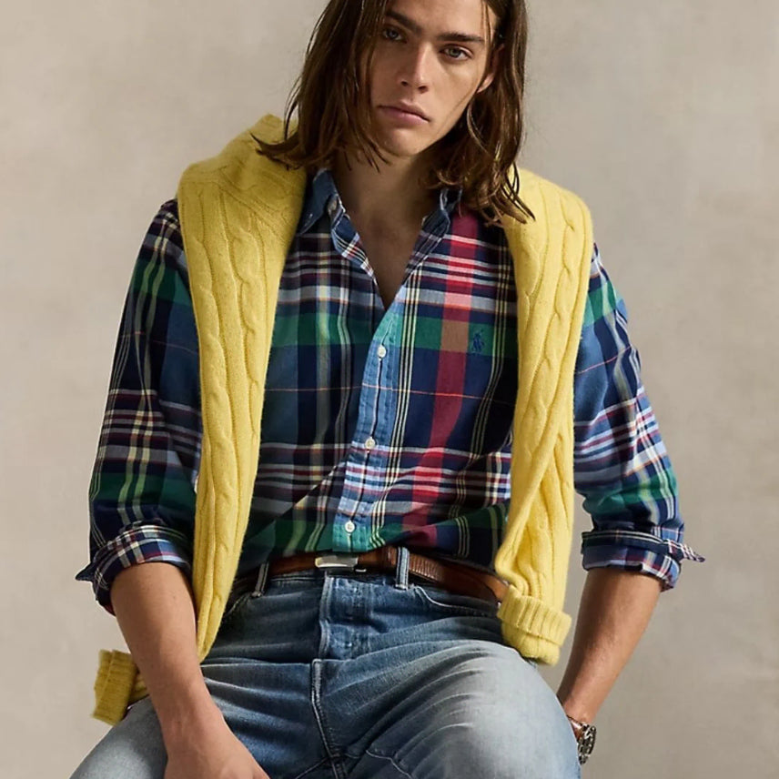 [BUNJANG] Polo Ralph Lauren Plaid Oxford Shirt / 폴로 클래식핏 플레드 옥스퍼드 셔츠 / L / XL