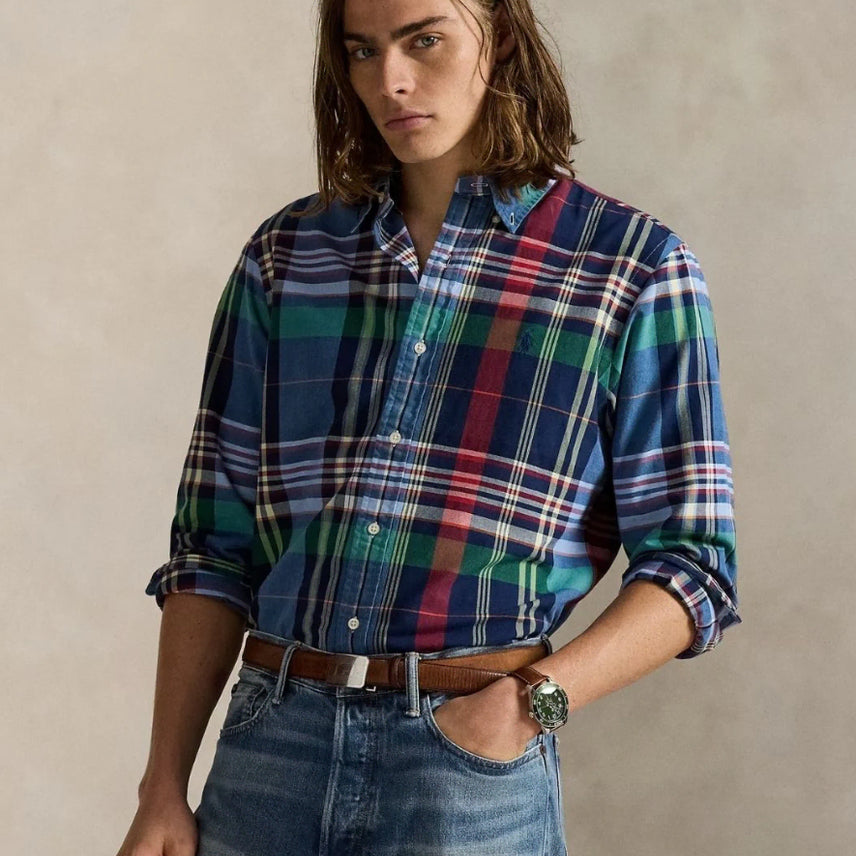 [BUNJANG] Polo Ralph Lauren Plaid Oxford Shirt / 폴로 클래식핏 플레드 옥스퍼드 셔츠 / L / XL