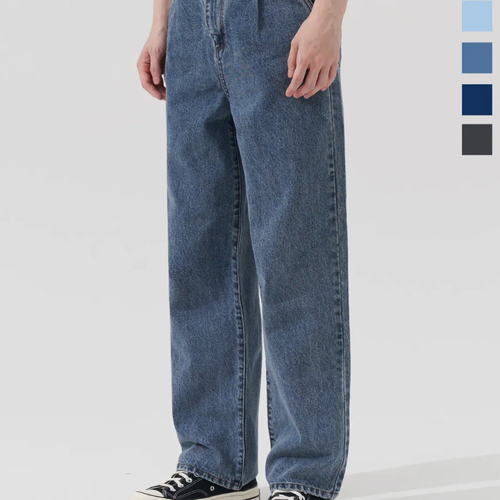 [BUNJANG] X Container One-Tuck Wide Denim Pants (Sealed) / 새) 엑스컨테이너 원턱 와이드 데님 팬츠 S, M 미개봉 새제품