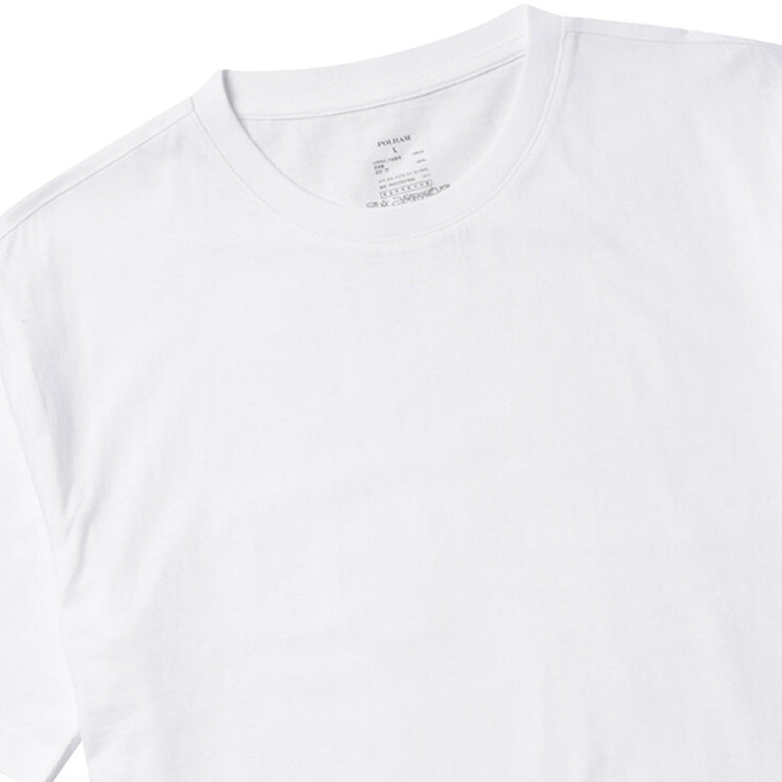 [BUNJANG] Polham Unisex Layered Short Sleeve T-shirt Set (White, 2-Pack) / 새) 공용 레이어드 반팔 화이트 2장세트 패키지 105, 110