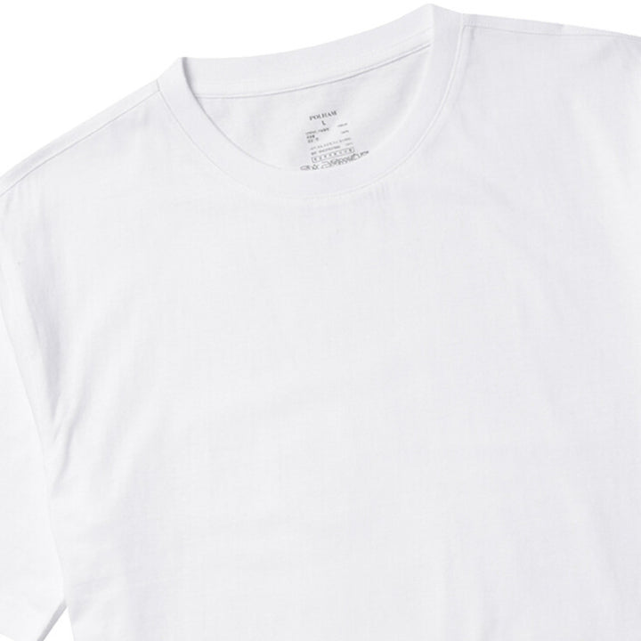 [BUNJANG] Polham Unisex Layered Short Sleeve T-shirt Set (White, 2-Pack) / 새) 공용 레이어드 반팔 화이트 2장세트 패키지 105, 110