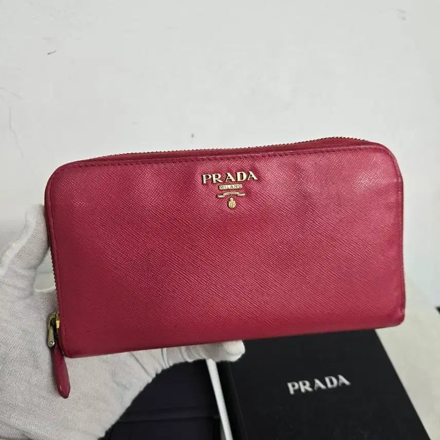 [BUNJANG] Prada Saffiano Zipper Long Wallet / [정품] 프라다 사피아노 지퍼돌이 장지갑