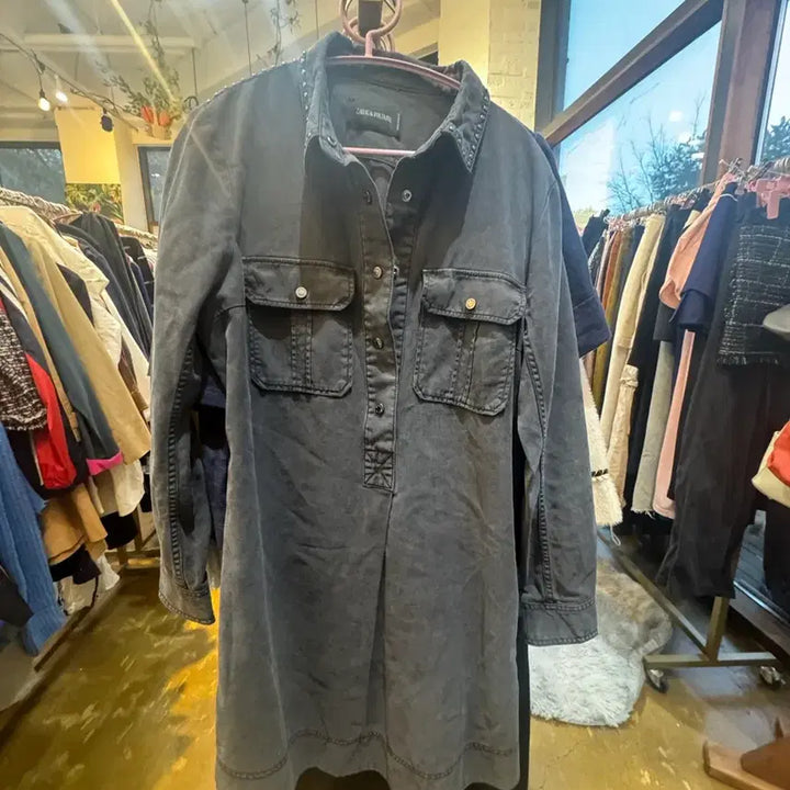 [BUNJANG] Zadig &amp; Voltaire Pocket Washed Dress / 쟈딕앤볼테르 포켓 워싱 원피스