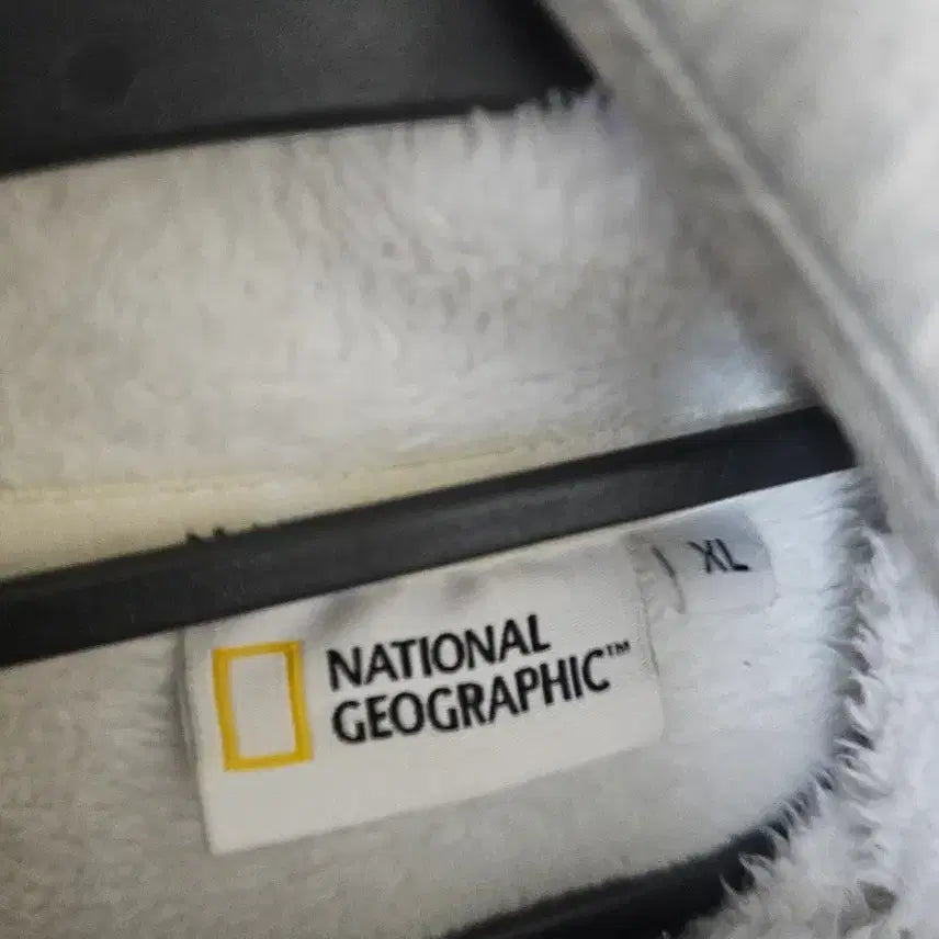 [BUNJANG] National Geographic Gray Full-Zip Hoodie XL / 내셔널지오그래픽 풀집업 후드티 회색 XL 얼룩o 세탁시 새것