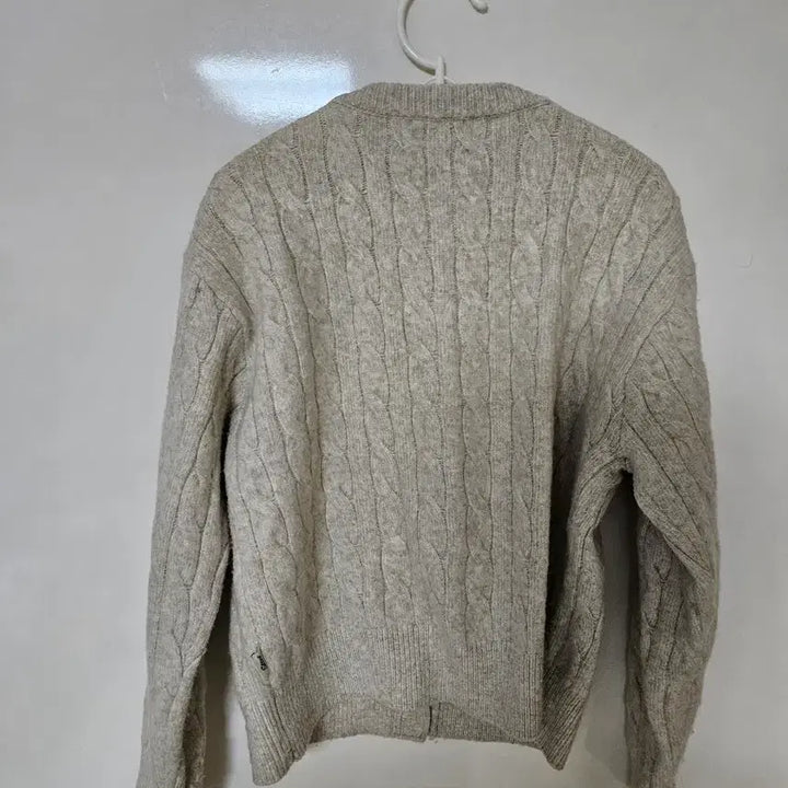 [BUNJANG] WHO.AU Cable Knit Cardigan Beige M / WHO.AU 꽈배기 니트 가디건 베이지 m 새상품급