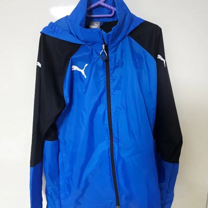 [BUNJANG] Puma Blue Black Windbreaker Jacket M / 푸마 블루 블랙 바람막이 자켓 m