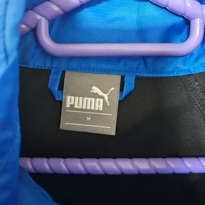 [BUNJANG] Puma Blue Black Windbreaker Jacket M / 푸마 블루 블랙 바람막이 자켓 m