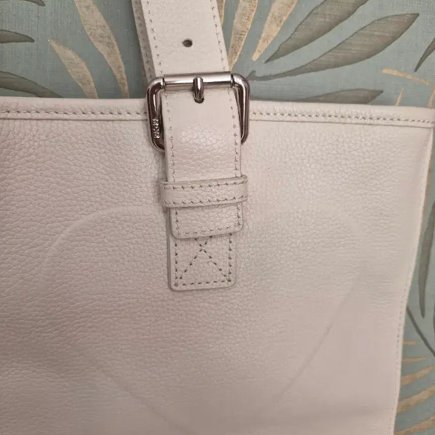 [BUNJANG] MCM Ivory Leather Tote Bag / MCM 아이보리 레더 토트백