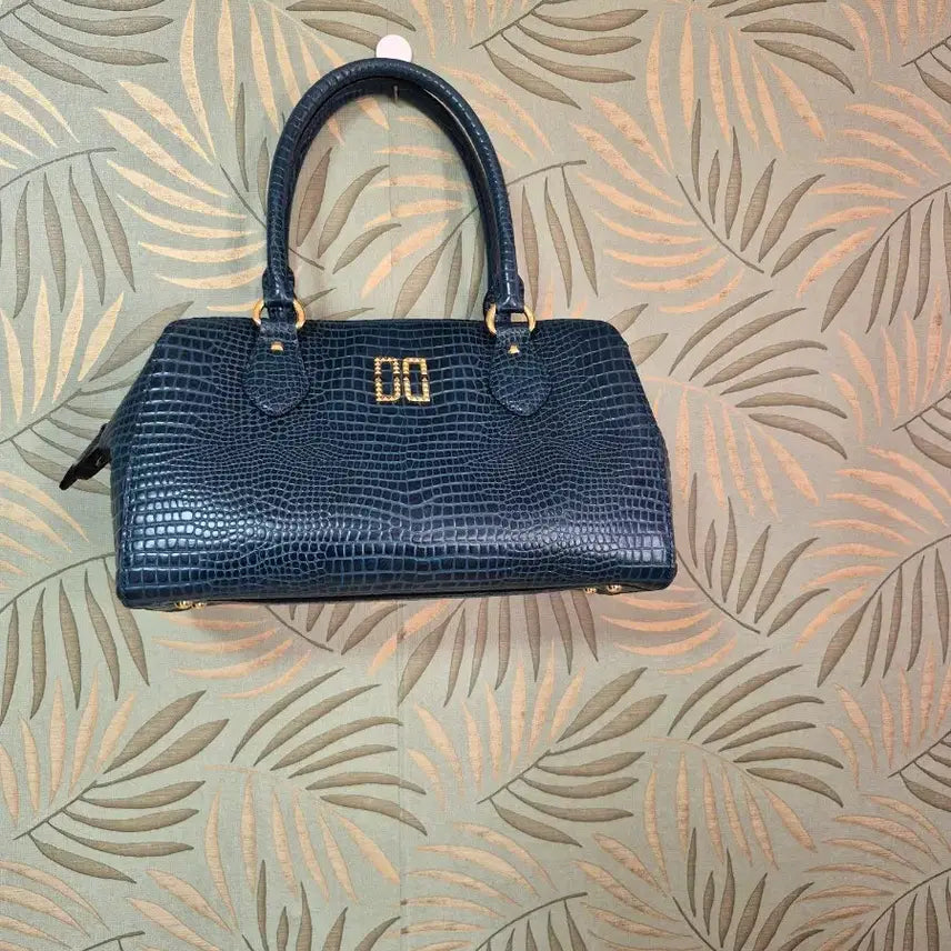[BUNJANG] Daks Crocodile Leather Tote Bag Navy / 닥스 크로커다일 가죽 토트백 네이비