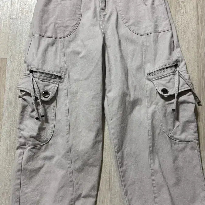 [BUNJANG] Fancy Club Cross Pocket Cargo Pants Pink Beige Size 1 / 팬시클럽 크로스 포켓 카고 팬츠 핑크 베이지 1사이즈