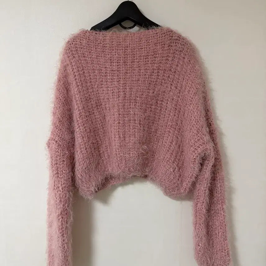 [BUNJANG] YeoriFit Pink Angora Knit Sweater / 여리핏 핑크 앙고라 니트