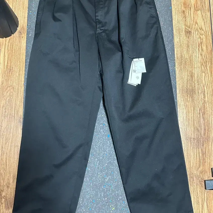 [BUNJANG] Nanamica Double Pleated Wide Chino Trousers / 나나미카 더블플리츠 와이드 치노 블랙 34