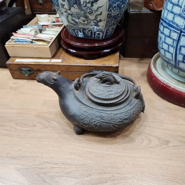 [BUNJANG] Iron Duck Decorative Teapot / 무쇠 오리 장식 주전자
