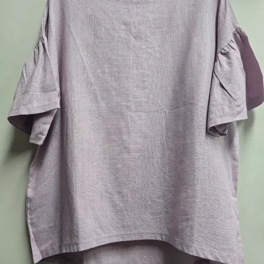 [BUNJANG] On&amp;On Lavender Linen Blouse / 새상품)온앤온 마 100프로 러블리 반팔블라우스 M