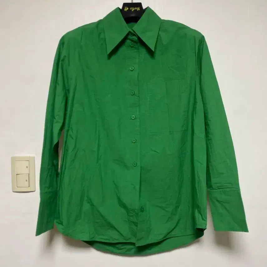 [SOLD OUT] [COS] 여성용 코스 오버사이즈 롱슬리브 셔츠 그린 36사이즈
