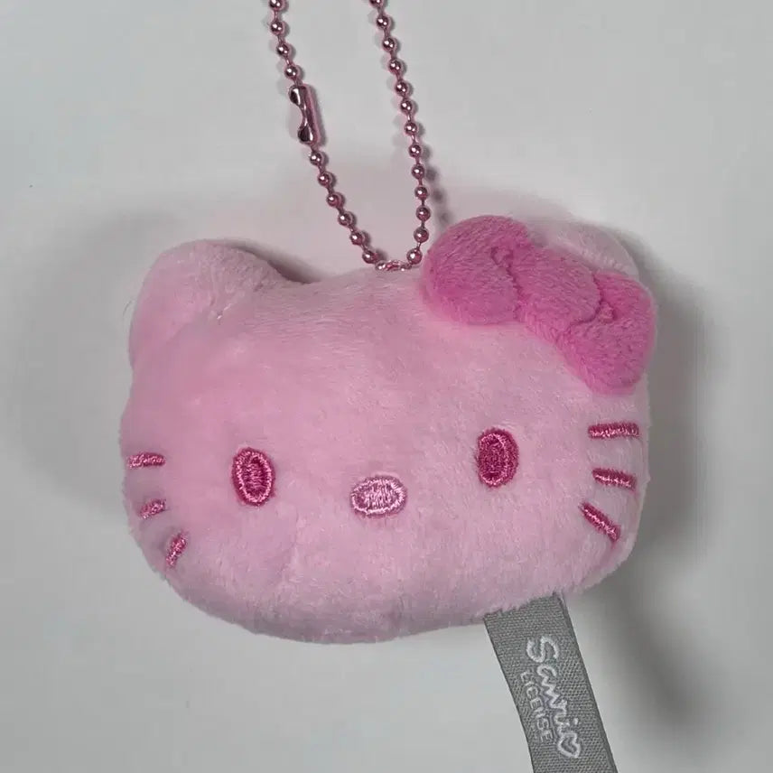 [BUNJANG] Hello Kitty Pink Plush Keychain / 헬로키티 핑크 인형 키링