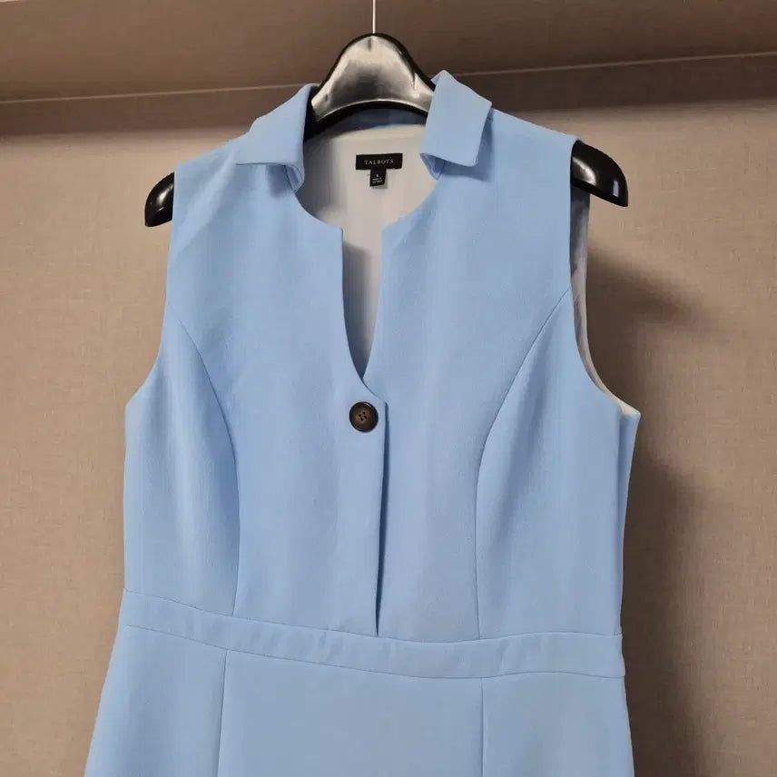 [BUNJANG] Talbots Midi Collar Dress Sky Blue / 8(M)Talbots 탈보트 카라 미디 원피스 드레스 하늘색