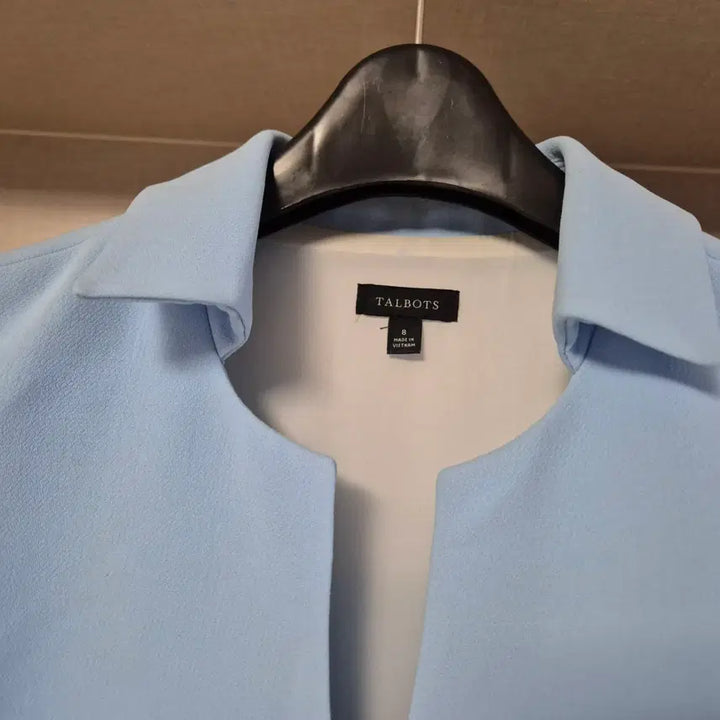 [BUNJANG] Talbots Midi Collar Dress Sky Blue / 8(M)Talbots 탈보트 카라 미디 원피스 드레스 하늘색