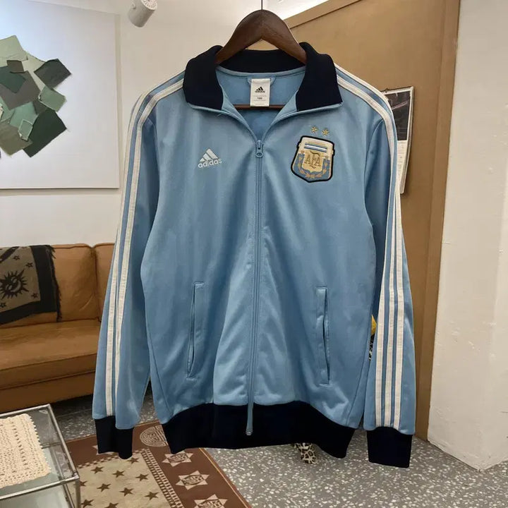 [BUNJANG] Adidas Argentina Messi Jersey Zip-up Jacket / 아디다스 희귀 아르헨티나 메시 져지 집업 100 C10301