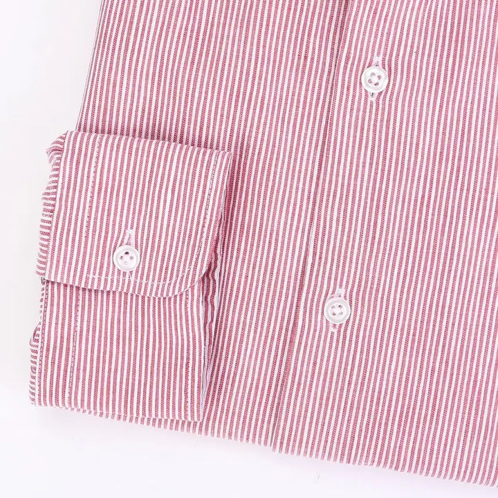 [SOLD OUT] 밴브루/이태리 깐끌리니 레드 스트라이프 와이드카라 린넨 셔츠/100