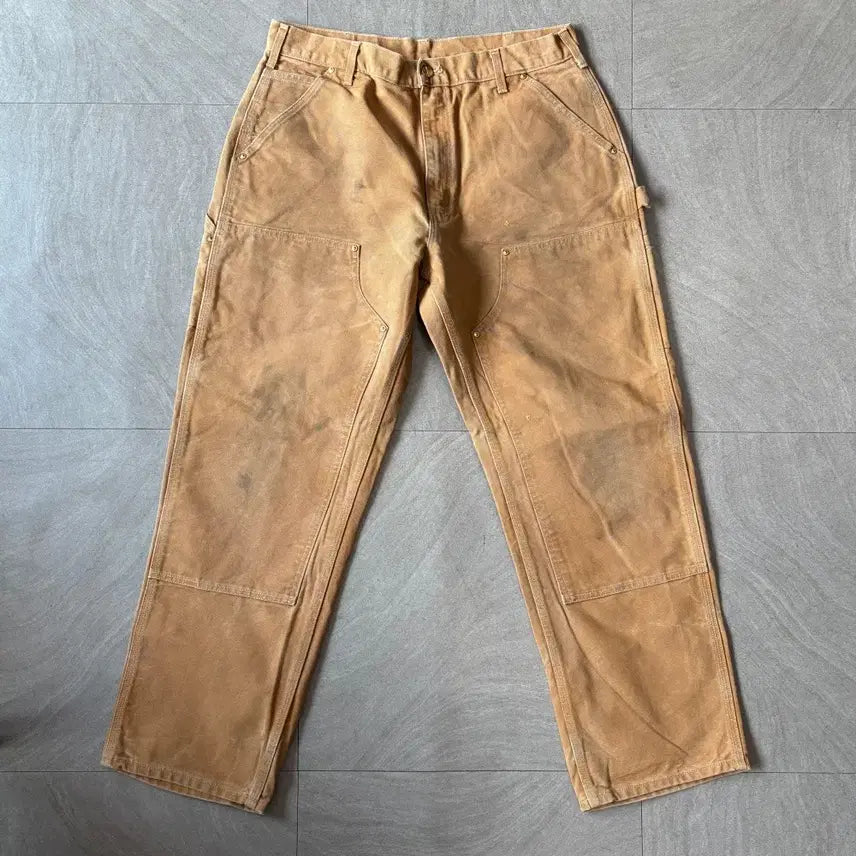 [BUNJANG] Carhartt Double Knee Carpenter Pants / 칼하트 미국 생산 브라운 더블니 팬츠 카펜터 바지