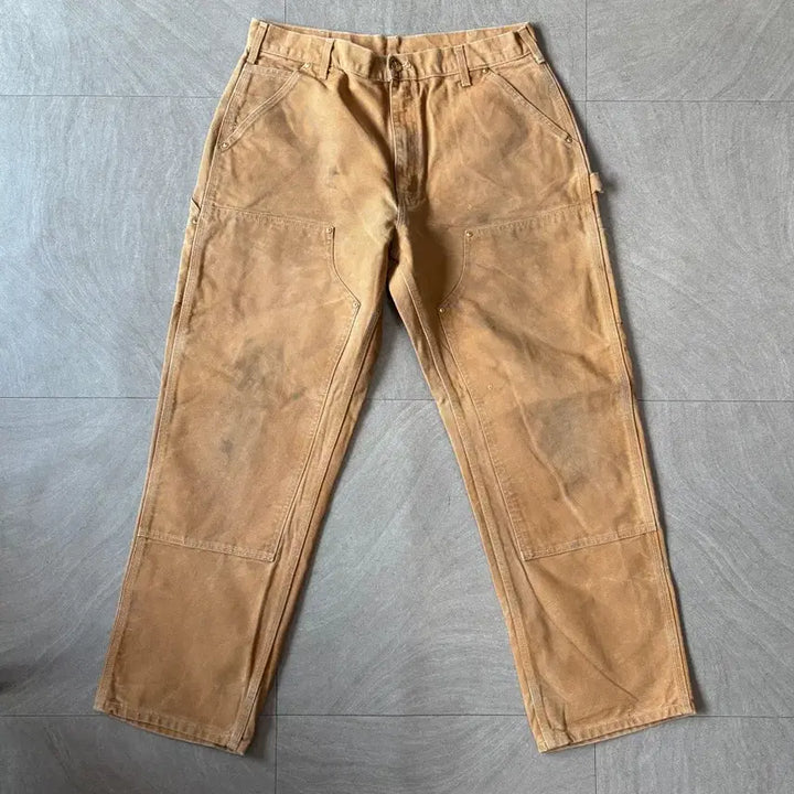 [BUNJANG] Carhartt Double Knee Carpenter Pants / 칼하트 미국 생산 브라운 더블니 팬츠 카펜터 바지