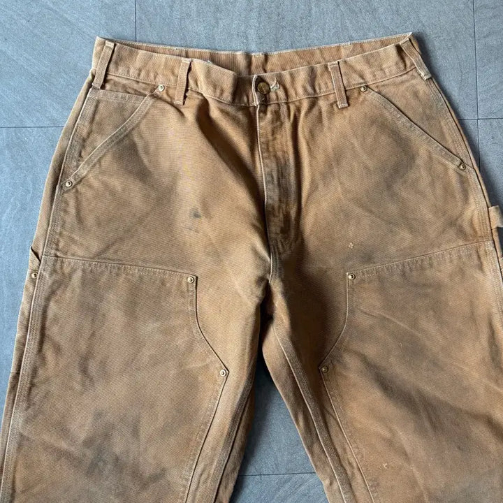 [BUNJANG] Carhartt Double Knee Carpenter Pants / 칼하트 미국 생산 브라운 더블니 팬츠 카펜터 바지