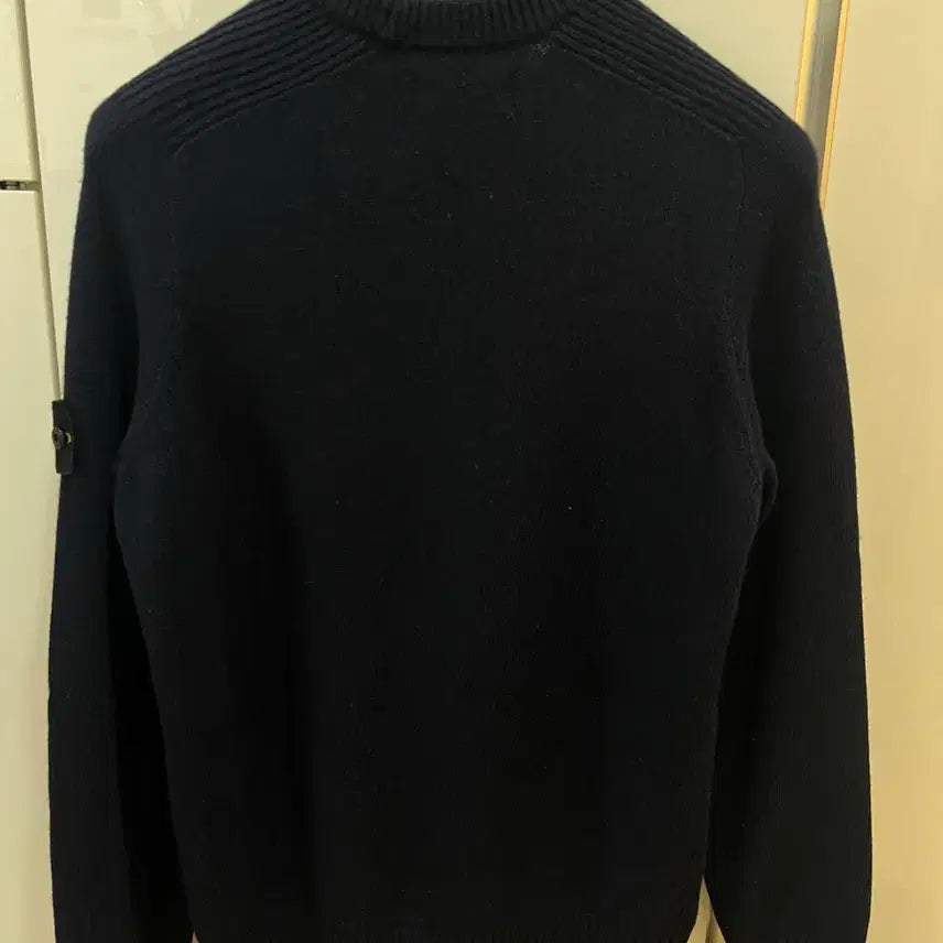 [BUNJANG] Stone Island Navy Lambswool Knit Sweater / 스톤아일랜드 네이비 램스울니트 100-105