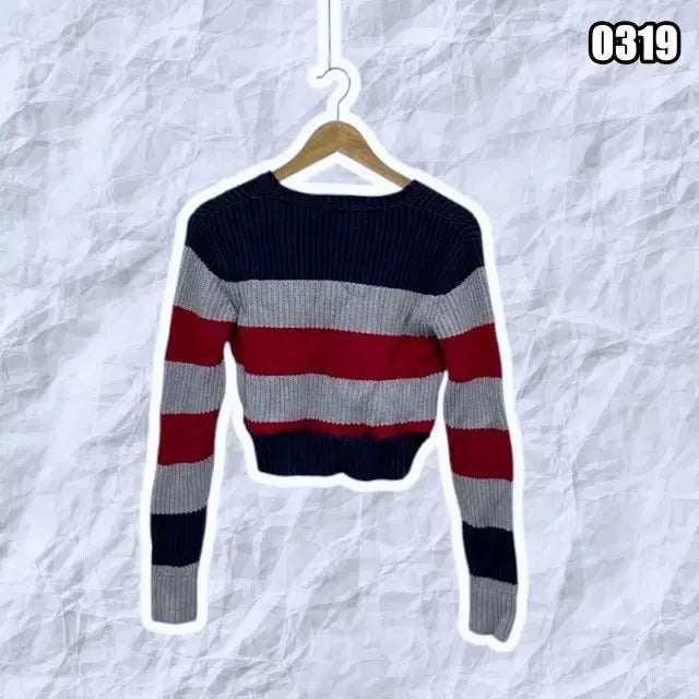 [BUNJANG] Tommy Hilfiger Crop Knit Top / 타미힐피거의 크롭 니트