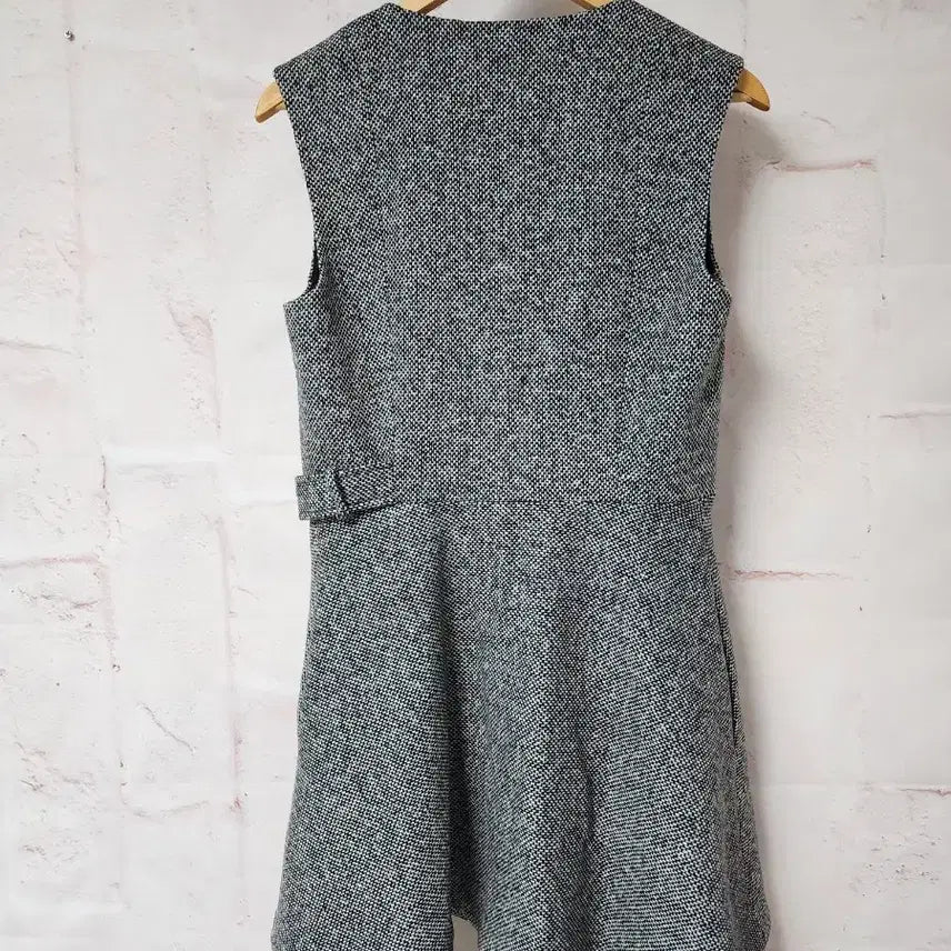[BUNJANG] COS Tweed Mini Wrap Flare Dress / 코스 트위드 미니랩 스타일 플레어 원피스