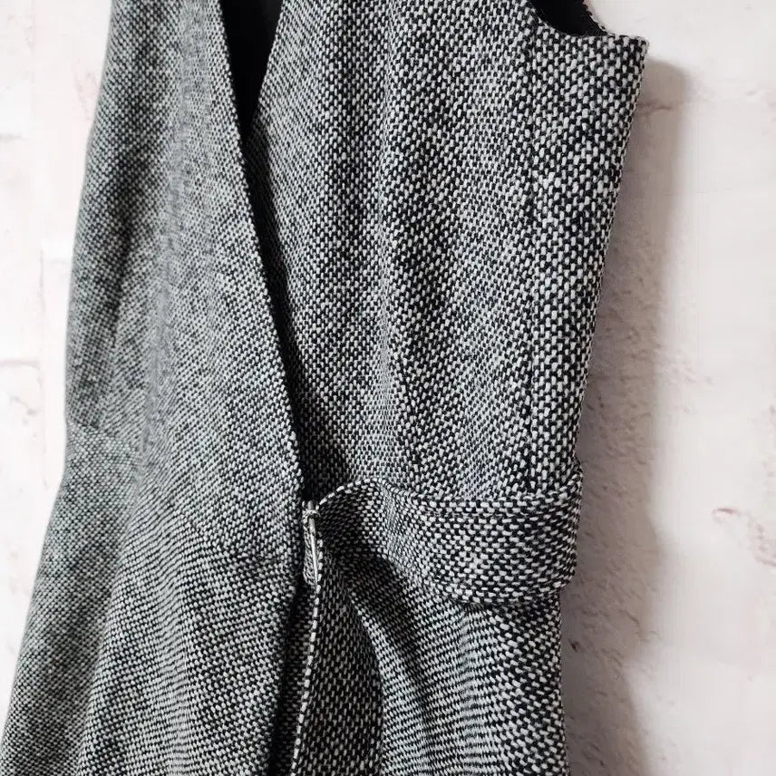 [BUNJANG] COS Tweed Mini Wrap Flare Dress / 코스 트위드 미니랩 스타일 플레어 원피스