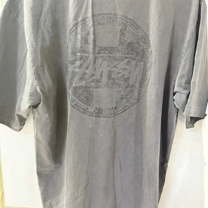 [BUNJANG] Diesel Washed Short Sleeve T-shirt (Gray, L) / 디젤 워싱 반팔 티셔츠 그레이L