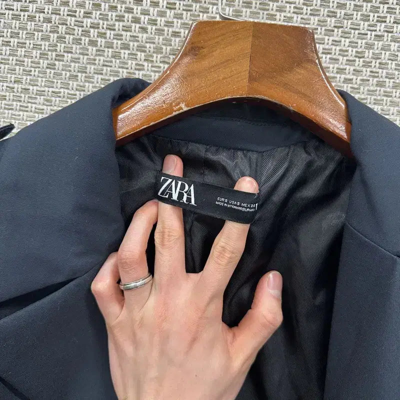 [BUNJANG] ZARA Double-Button Blazer Jacket / 자라 ZARA 캐주얼 더블버튼 블레이저 자켓 S A08183