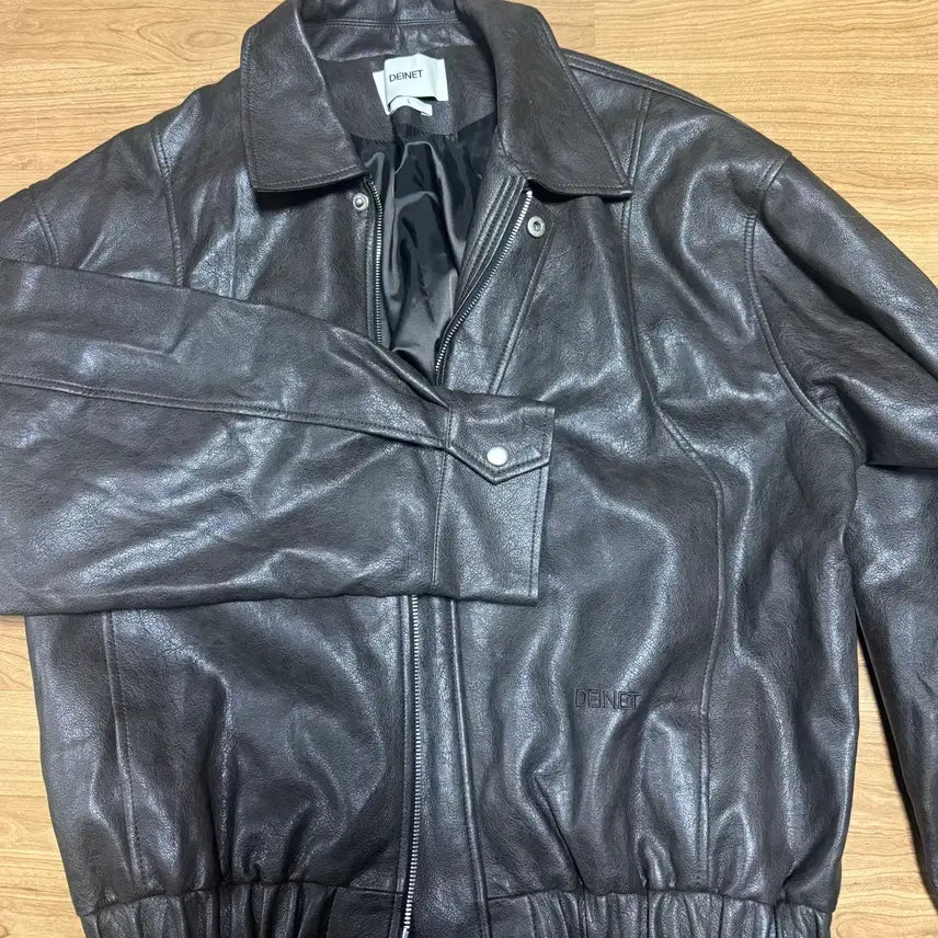 [BUNJANG] Dainite Leather Bomber Jacket Brown L / 다이닛 레더 봄버 자켓 브라운 L