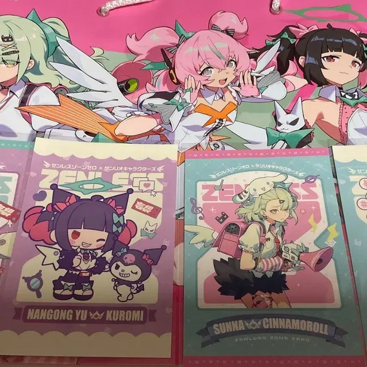 [BUNJANG] Zenless Zone Zero Angel-Di Namgung Woo Suna Sanrio Collaboration Postcard Bundle Set / 일괄) 젠존제 젠레스 존 제로 엔젤디 남궁우 수나 산리오 콜라보 엽서