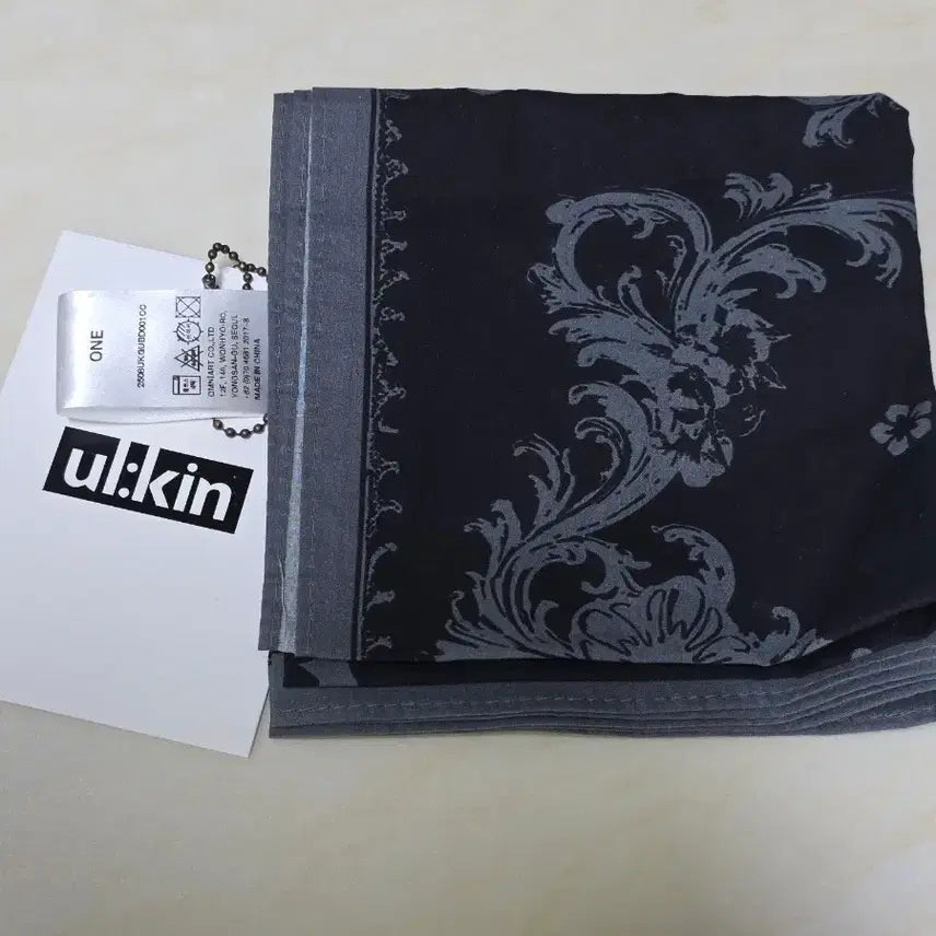 [BUNJANG] ul:kin Mugung Bandana Charcoal / ul:kin 무궁 반다나 차콜(면100%)